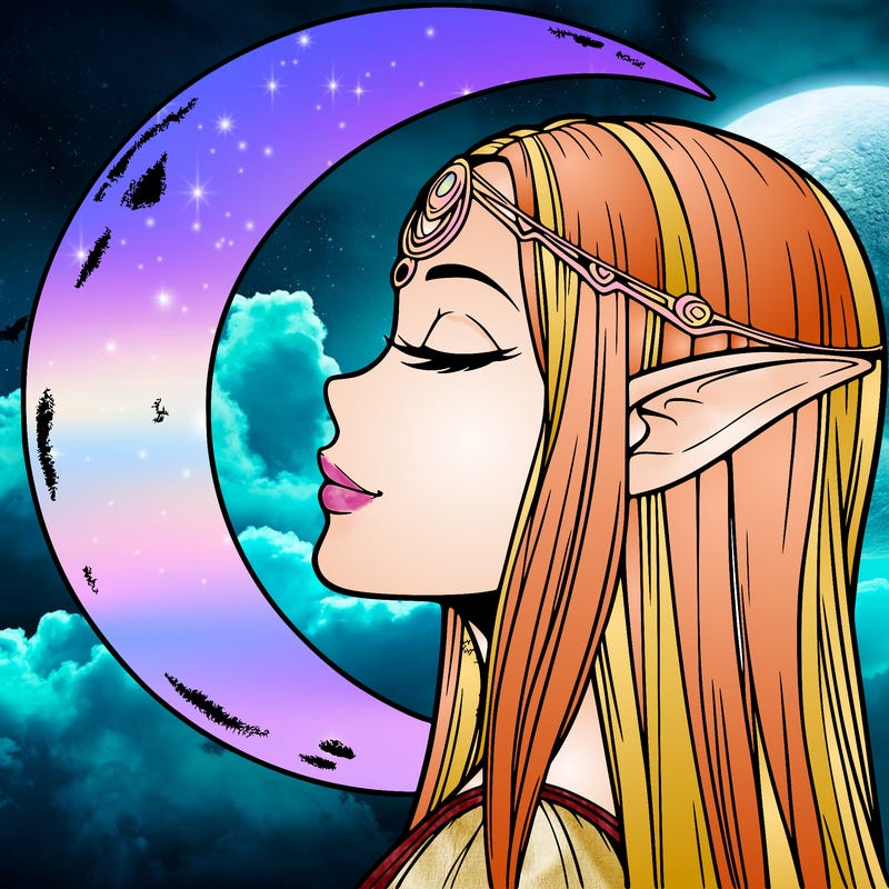 a realistic moon elf