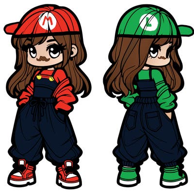 girl in crop top and baggy pants