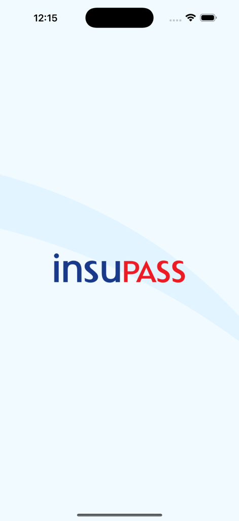 Insupass mobile app splash screen featuring the logo