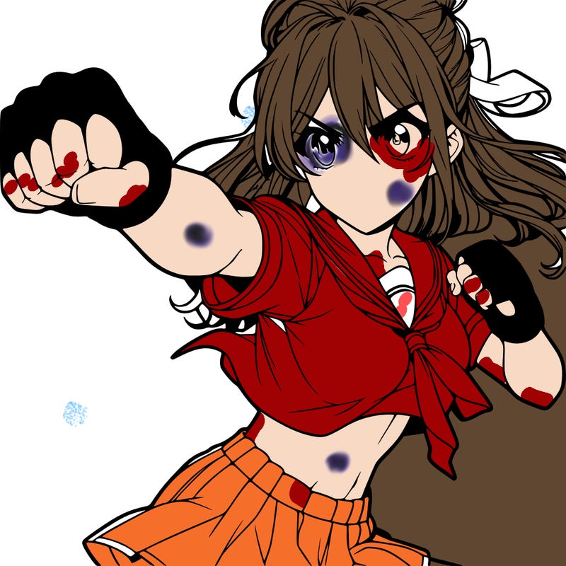 realistic anime girl fighting
