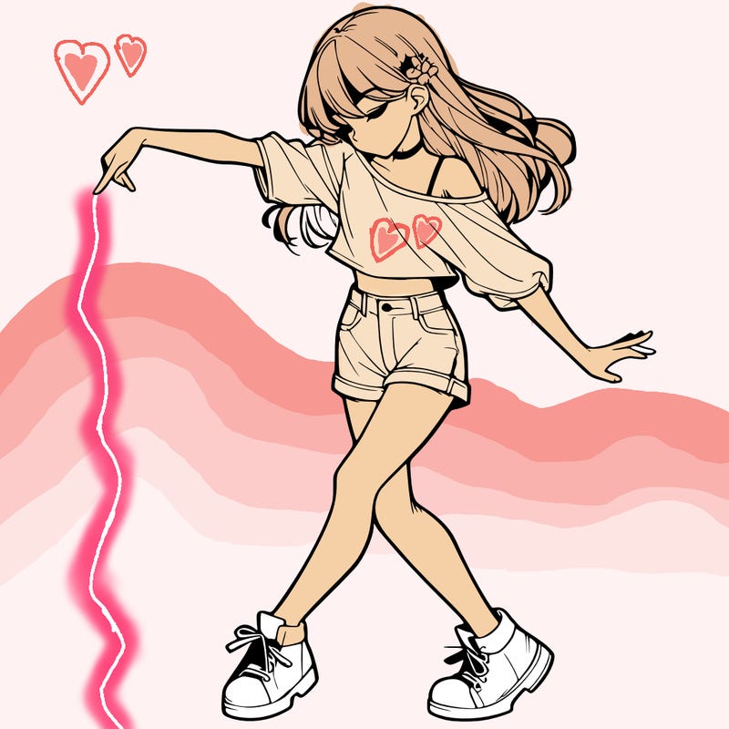 realistic girl danceing