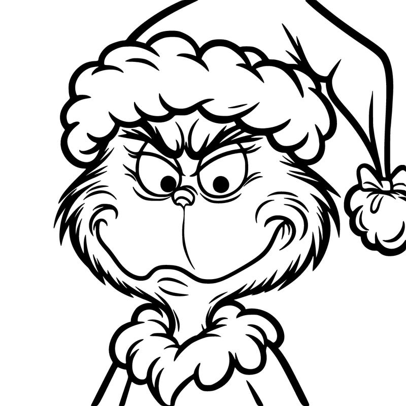 the grinch with a santa clause hat