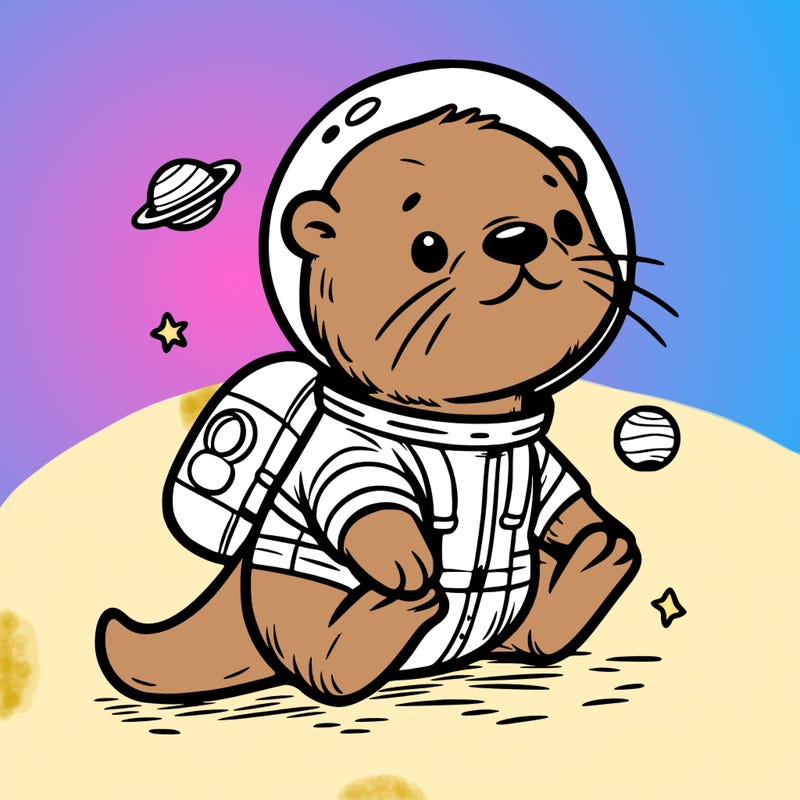 otter in a space suit