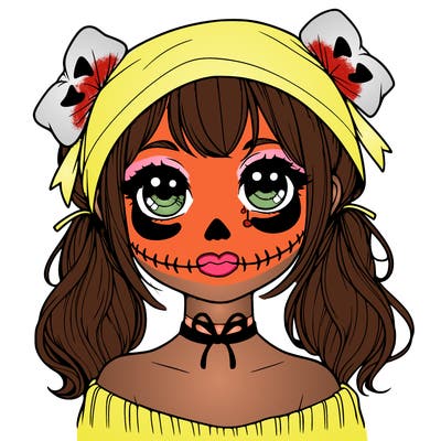 realistic girl halloween