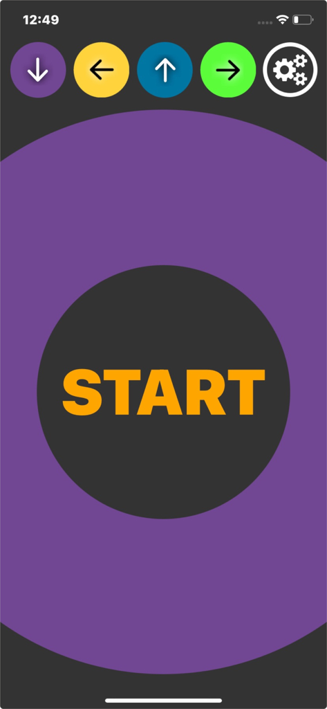 TTL PRO Timer App - Der Startbildschirm der TTL PRO Timer App mit einem großen orangefarbenen Startknopf für das Timing von Brettspielen