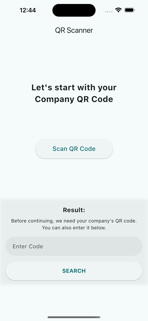 IQ Taxi Driver会社のQRコードスキャナー設定画面