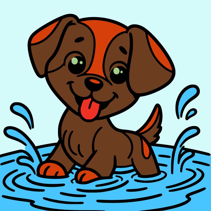 a dog in the water