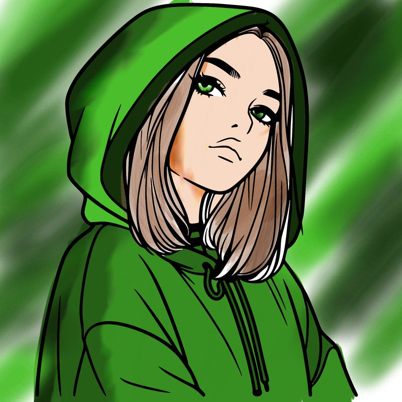 a realistic girl in a hoodie