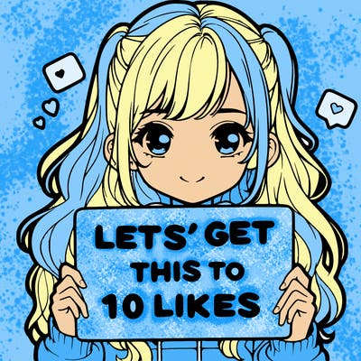 girl holding up sign that says let’s get this to 10 likes realistic