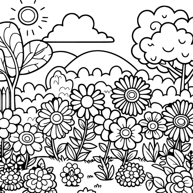 pretty flower garden