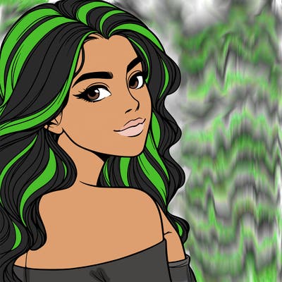 beautiful woman looking back