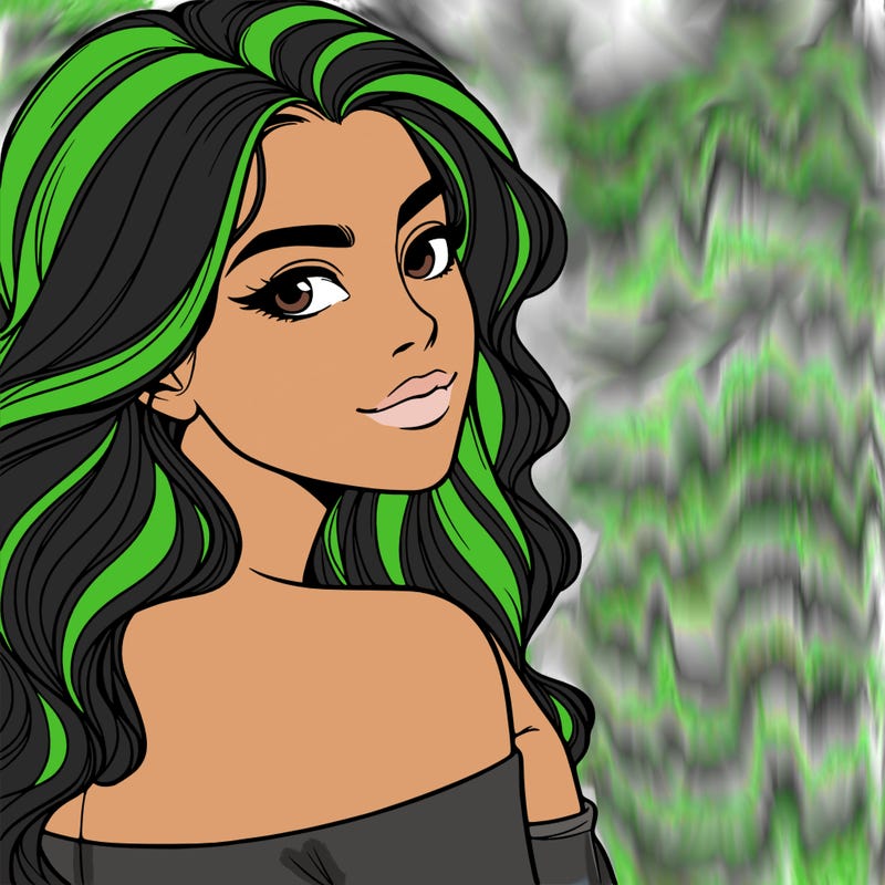 beautiful woman looking back