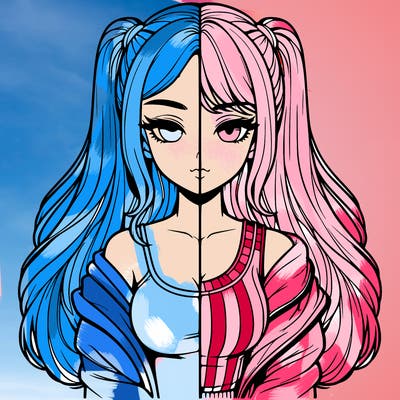 realistic girl split