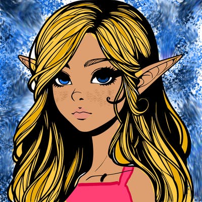 elf girl realistic dark fantasy