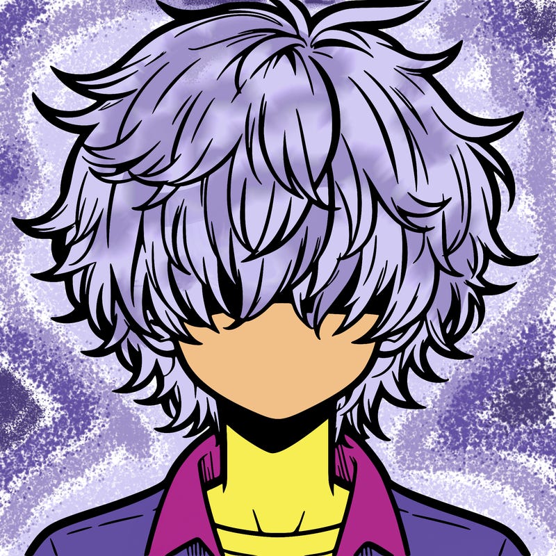 manga boy fluffy hair covering his eyes