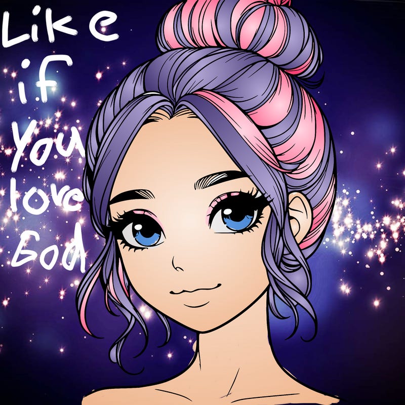 realistic pretty girl with hair in bun