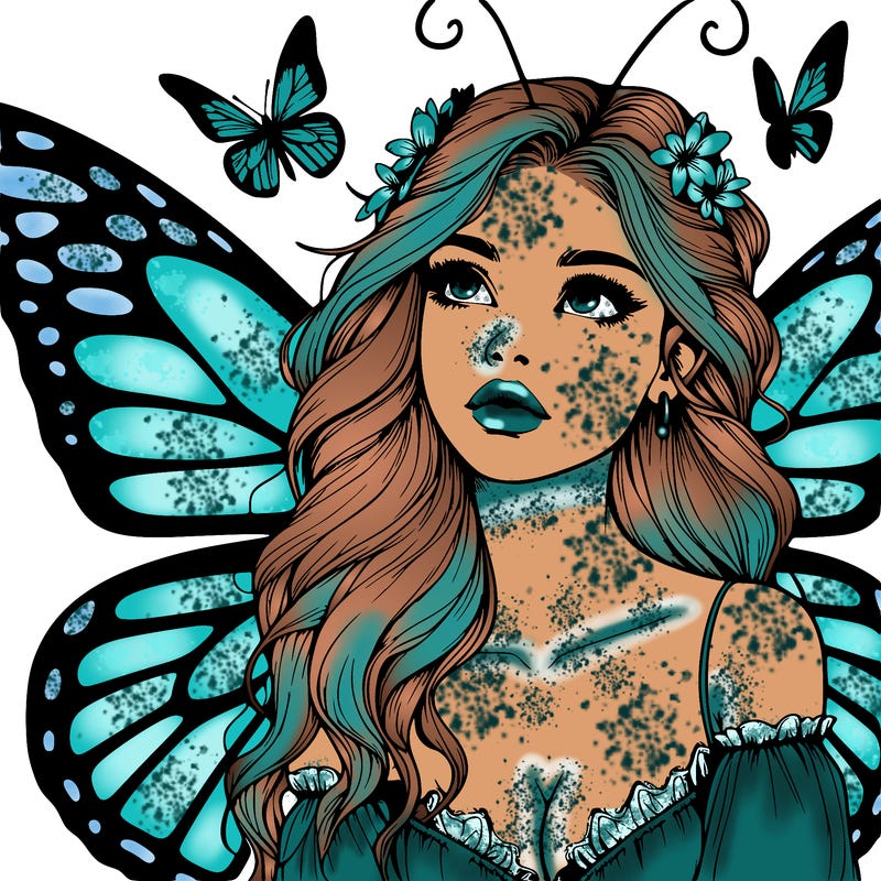 butterfly fairy realistic girl