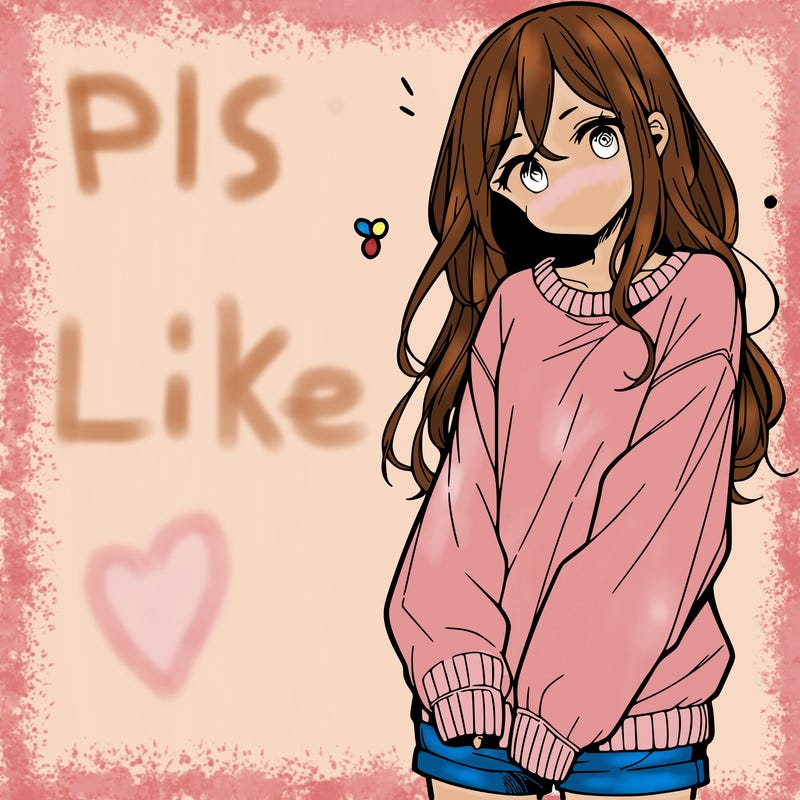 manga teen girl  in a sweater and baggy pants