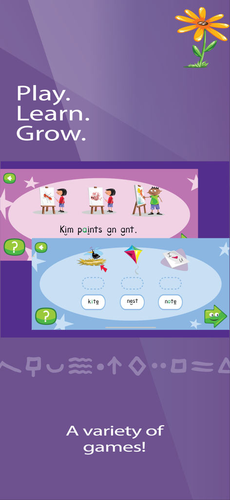 Read Nardagani: Learn to Read - A variety of educational reading and word matching games in the Read Nardagani app.