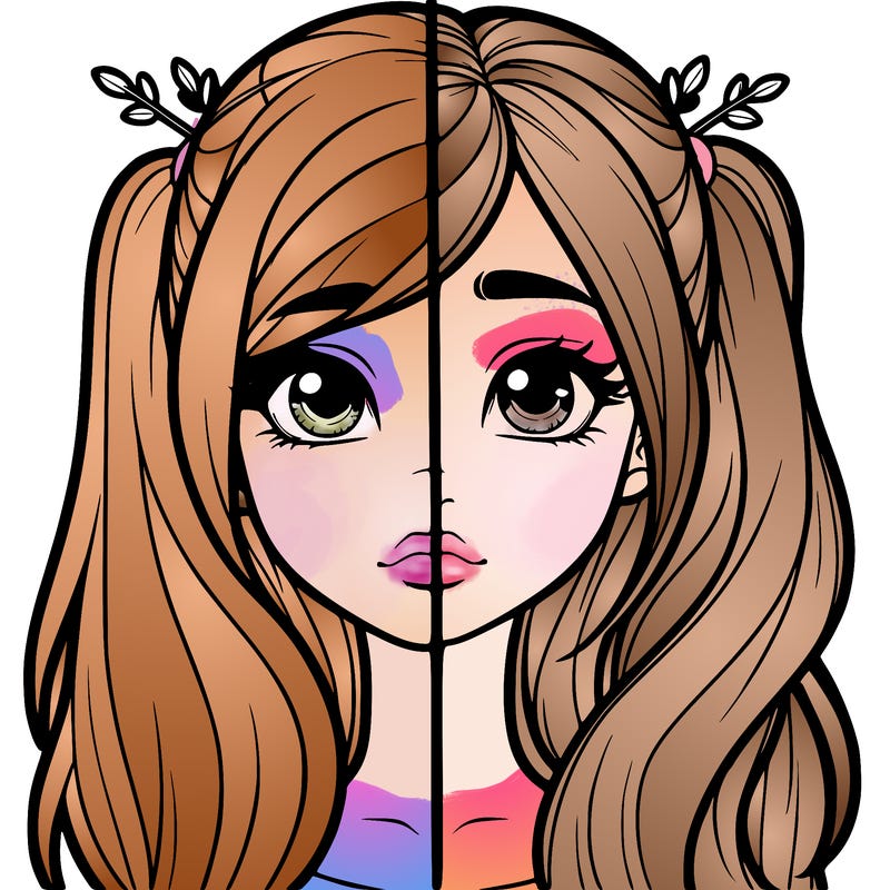 realistic girl split