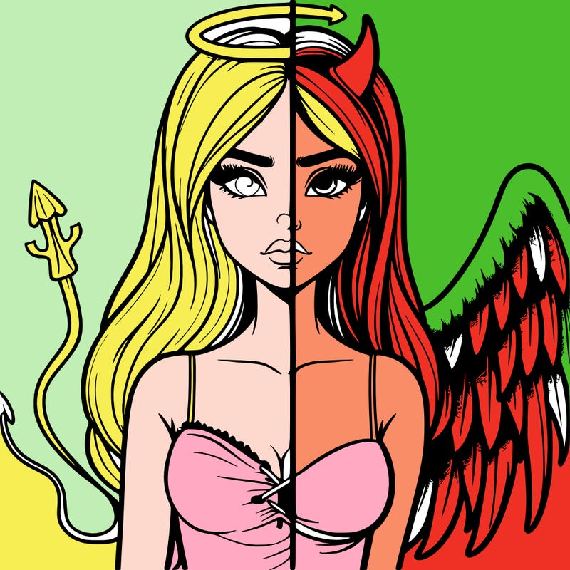 devil vs angel realistic girl