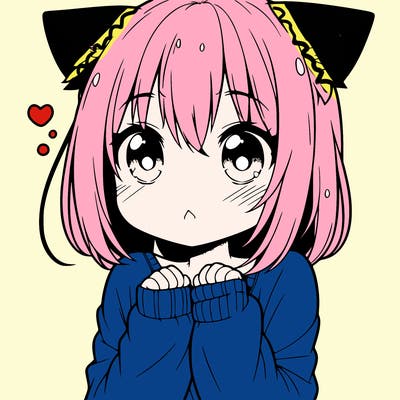 shy anime catgirl