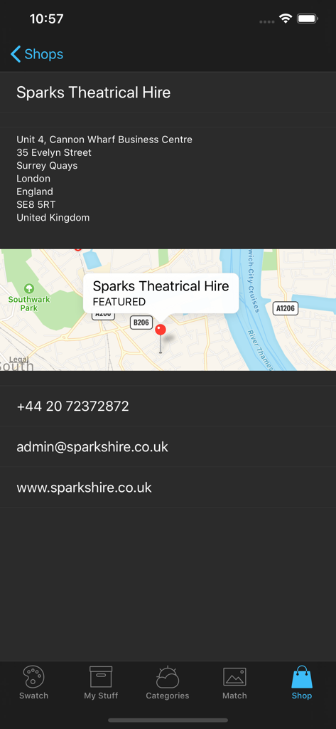 ShowTool Swatch - ShowTool Swatchアプリのディーラー情報と地図表示