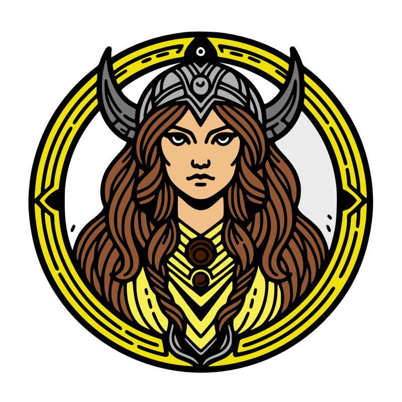 realistic valhalla goddess  symbol