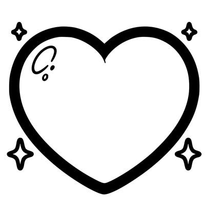 a blank heart