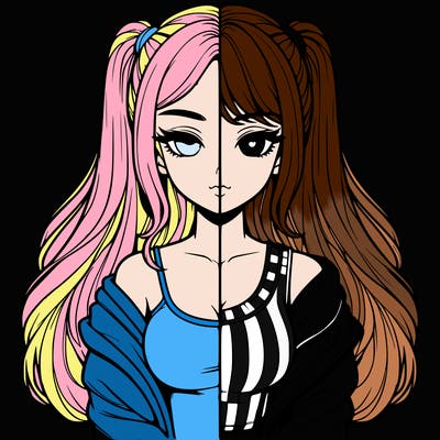 realistic girl split