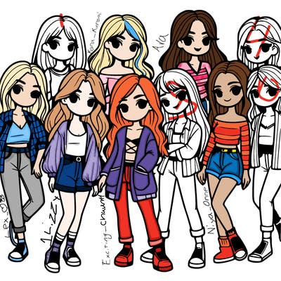 group of girls