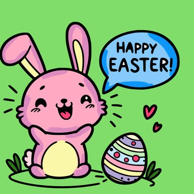 easter bunny saying happy easter