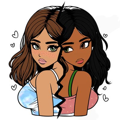 realistic girl split