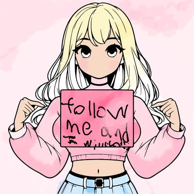 girl holding a blank sign in a long sleeve crop top