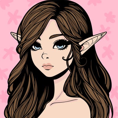 elf girl realistic dark fantasy