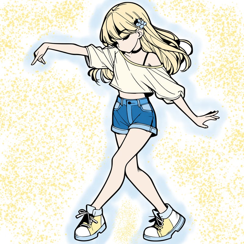 realistic girl danceing