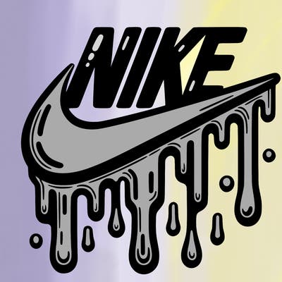 dripping nike logo