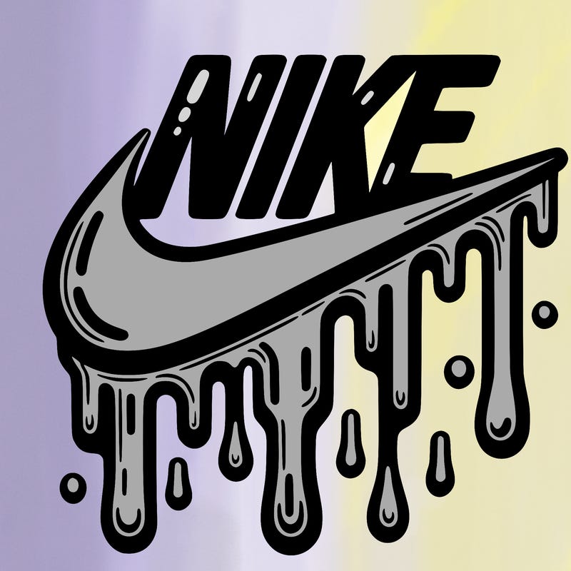 dripping nike logo