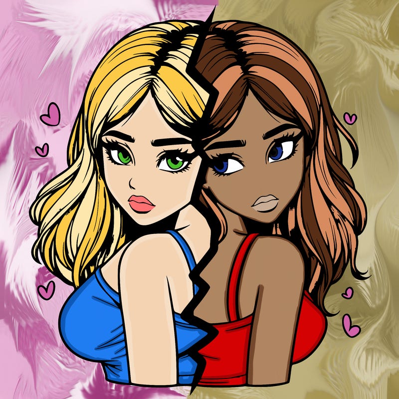 realistic girl split