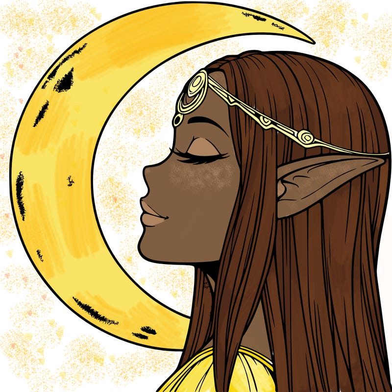 a realistic moon elf