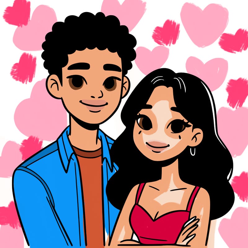 black woman and asian man couple