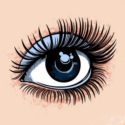 realistic eye long eylashes