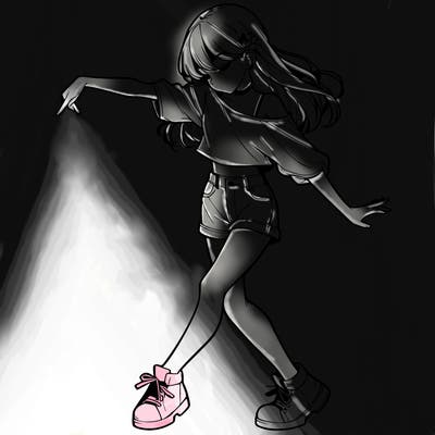 realistic girl danceing