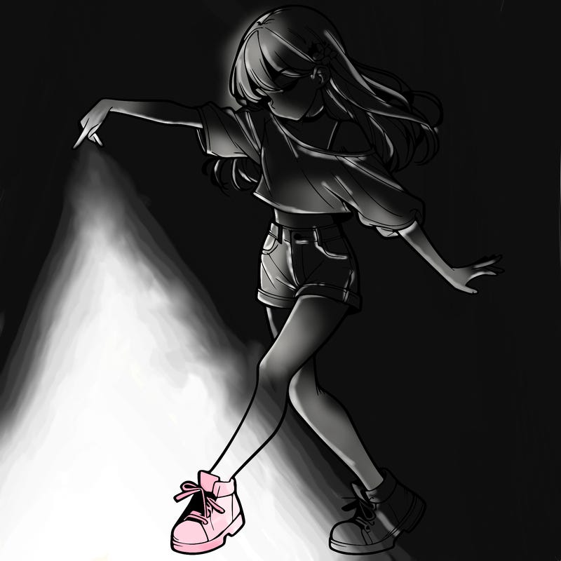 realistic girl danceing