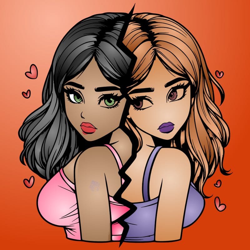 realistic girl split