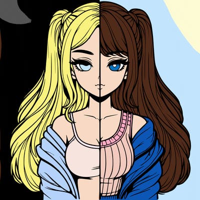 realistic girl split