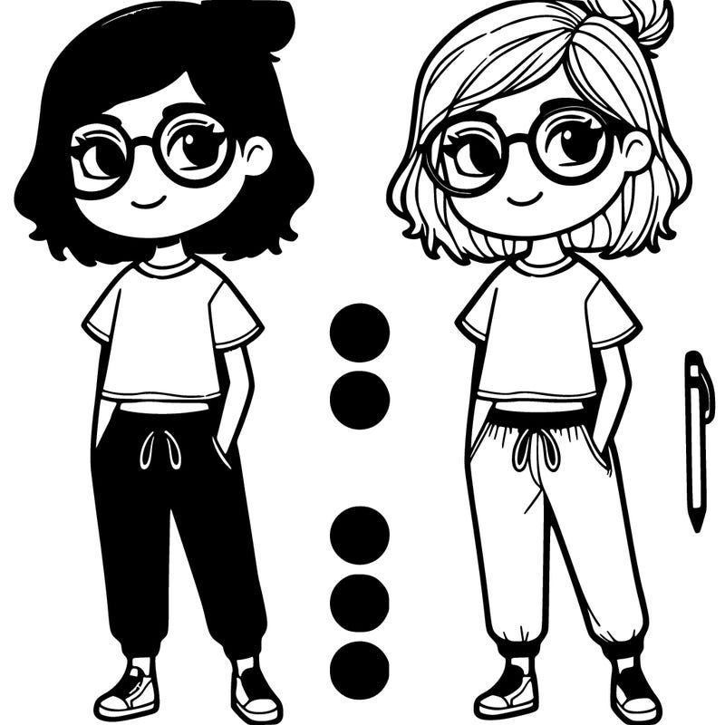 lady with glasses t-shirt and sweat pants