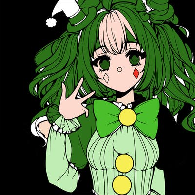 clown anime girl