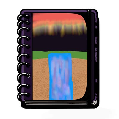blank, realistic notebook