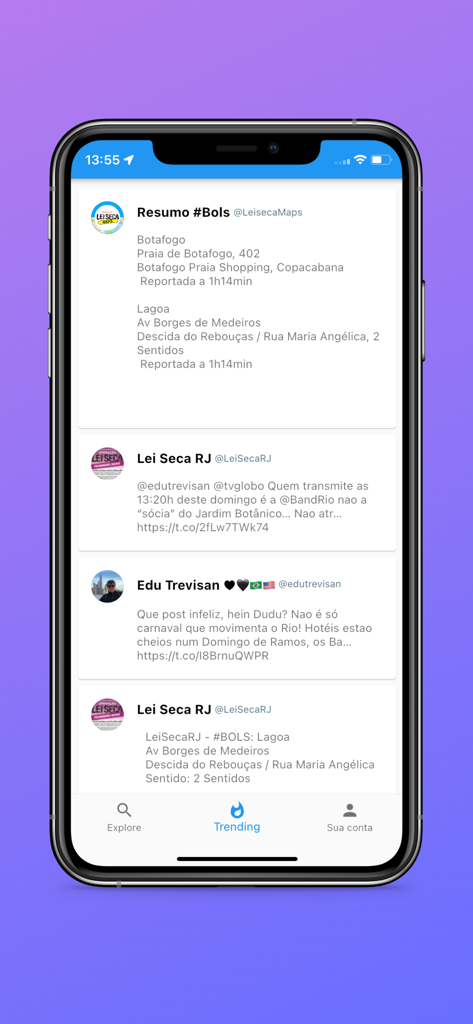 LeisecaMaps - Trending feed of real-time traffic and road safety reports in the LeisecaMaps app
